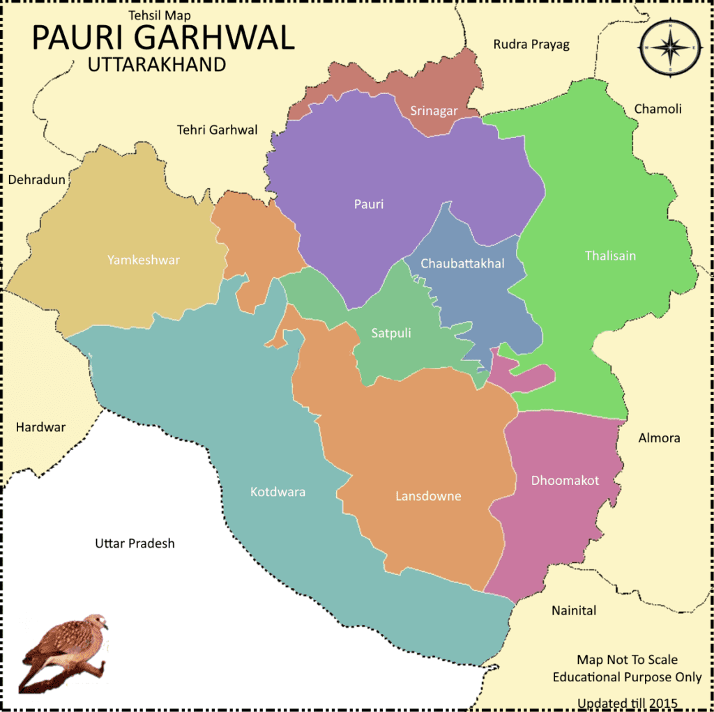 pauri Garhwal Map
